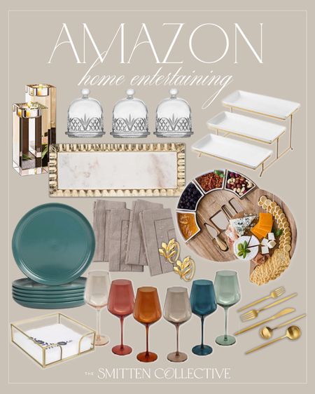 Amazon home entertaining favorites! 

elevated look for less, colored wine glasses, Crystal, tray, plates, gold flatware, candleholders, serving tray, napkins

#LTKstyletip #LTKGiftGuide #LTKhome