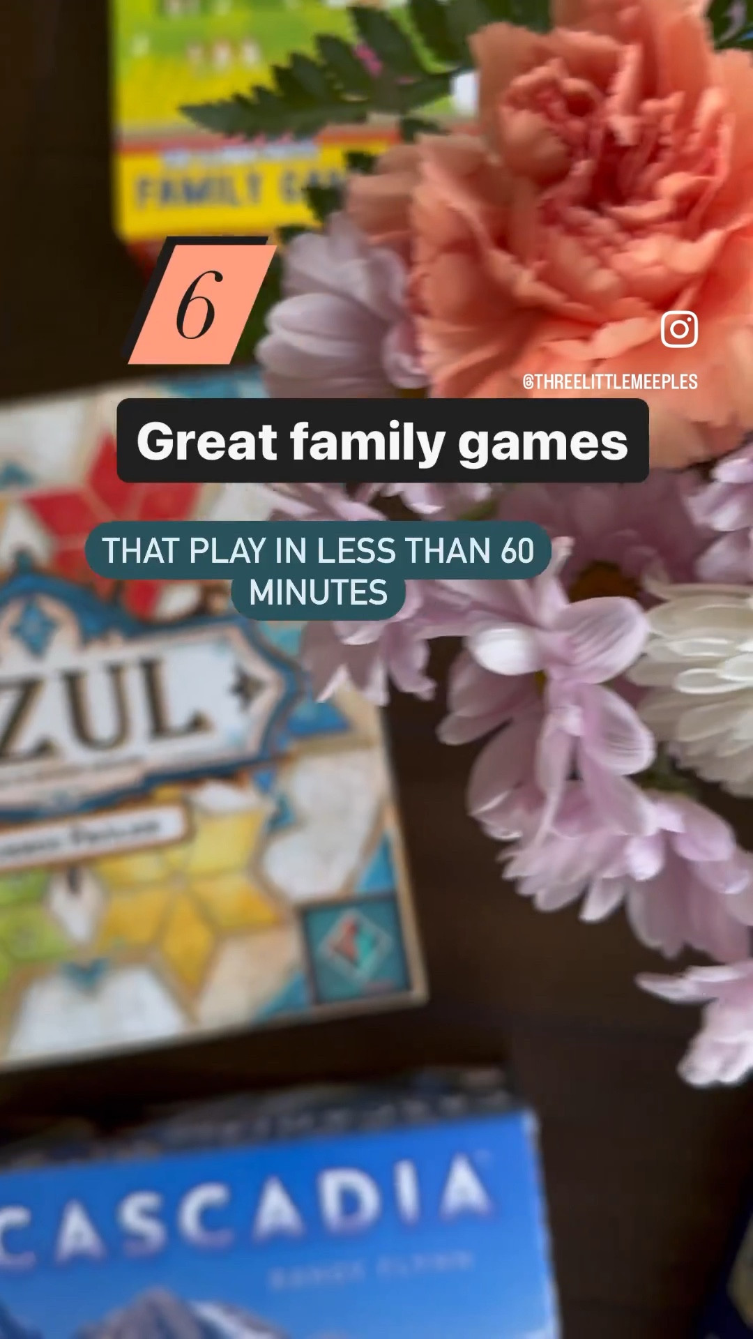 We love a game that plays in 60 minutes or less AND is still fun for the whole family.

🟣Azul Summer Pavilion:  Tile drafting and placement (the best of the Azul series) 1-4p
⛰️Cascadia: Tile placement with variable scoring in a fantastic theme.  1-4p w/ an 5-6p expansion coming
🀄️Hadara: Card drafting and engine building
🏙️My City: A light legacy polyomino game with an evolving map and rule set. 1-4p
🦙Llamaland: An adorable Polyomino tile drafting game
🐾Meadow: Open drafting and tableau building 1-4p

#LTKFind #LTKfamily #LTKGiftGuide