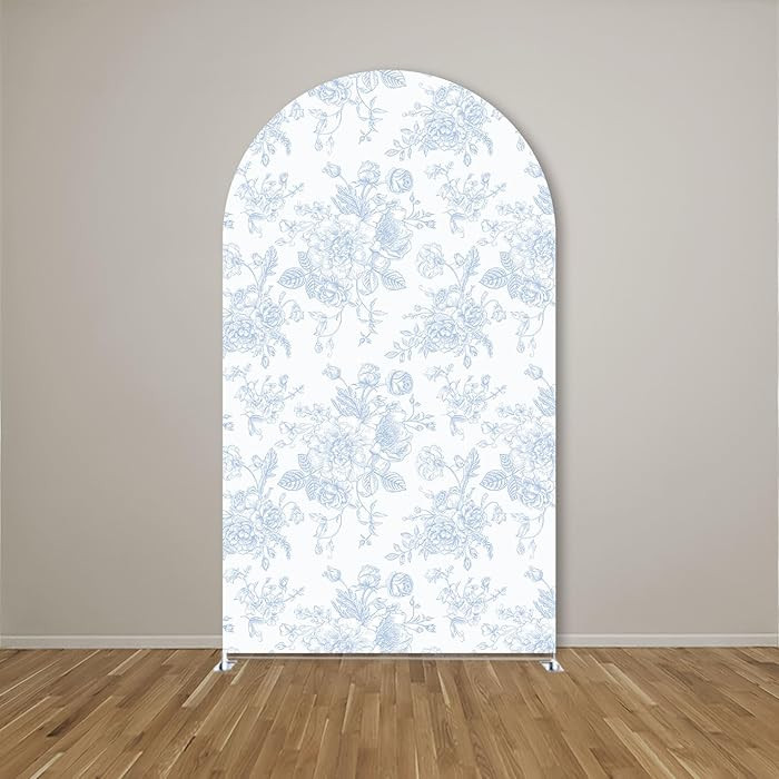 Something Blue Before I Do Arch Backdrop Cover Wedding Bridal Shower Bride to be Toile Party Arch... | Amazon (US)