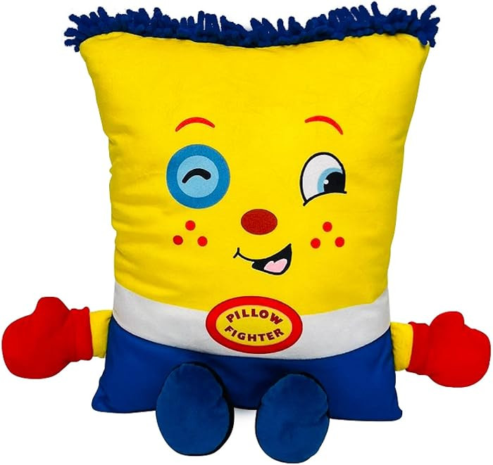 Fighter Plush - 2-in-1 Toy & Pillow, 80's Nostalgic Plush Pal Reimagined, Soft Stuffed Rectangula... | Amazon (US)