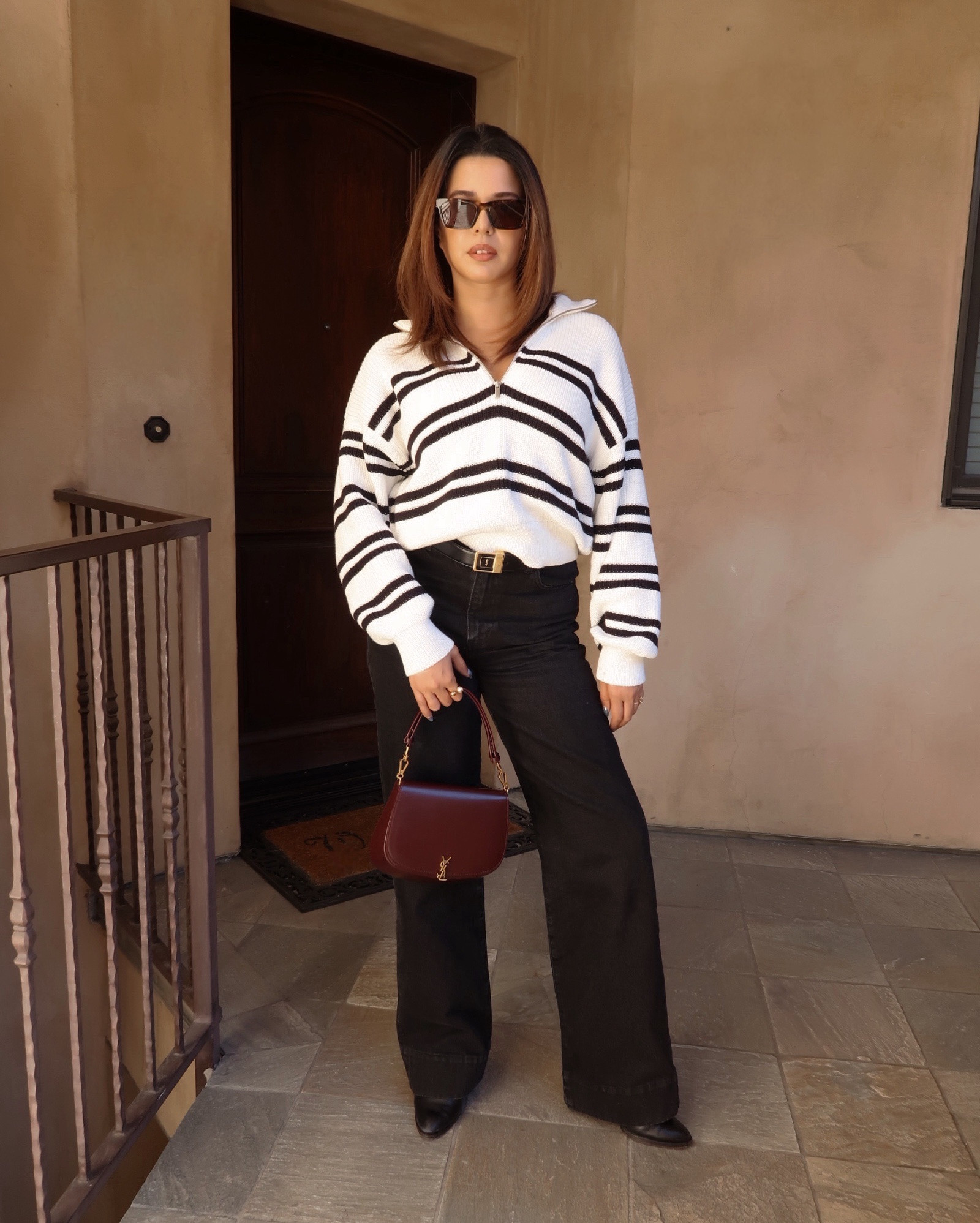 Fully embracing and loving this sweater weather! Love the way this Lspace sweater fits and hangs, currently on sale while on preorder! These Frame jeans fit perfectly and i couldn’t recommend Frame jeans more! 

#LTKootd #LTKSaleAlert #LTKWorkwear