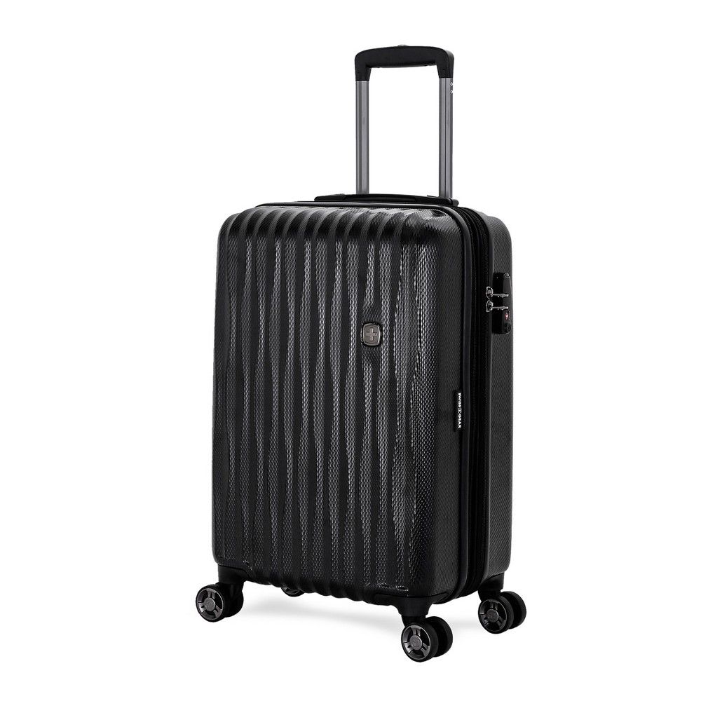 SWISSGEAR 20"" Energie USB Port PolyCarb Hardside Carry On Spinner Suitcase - Black | Target