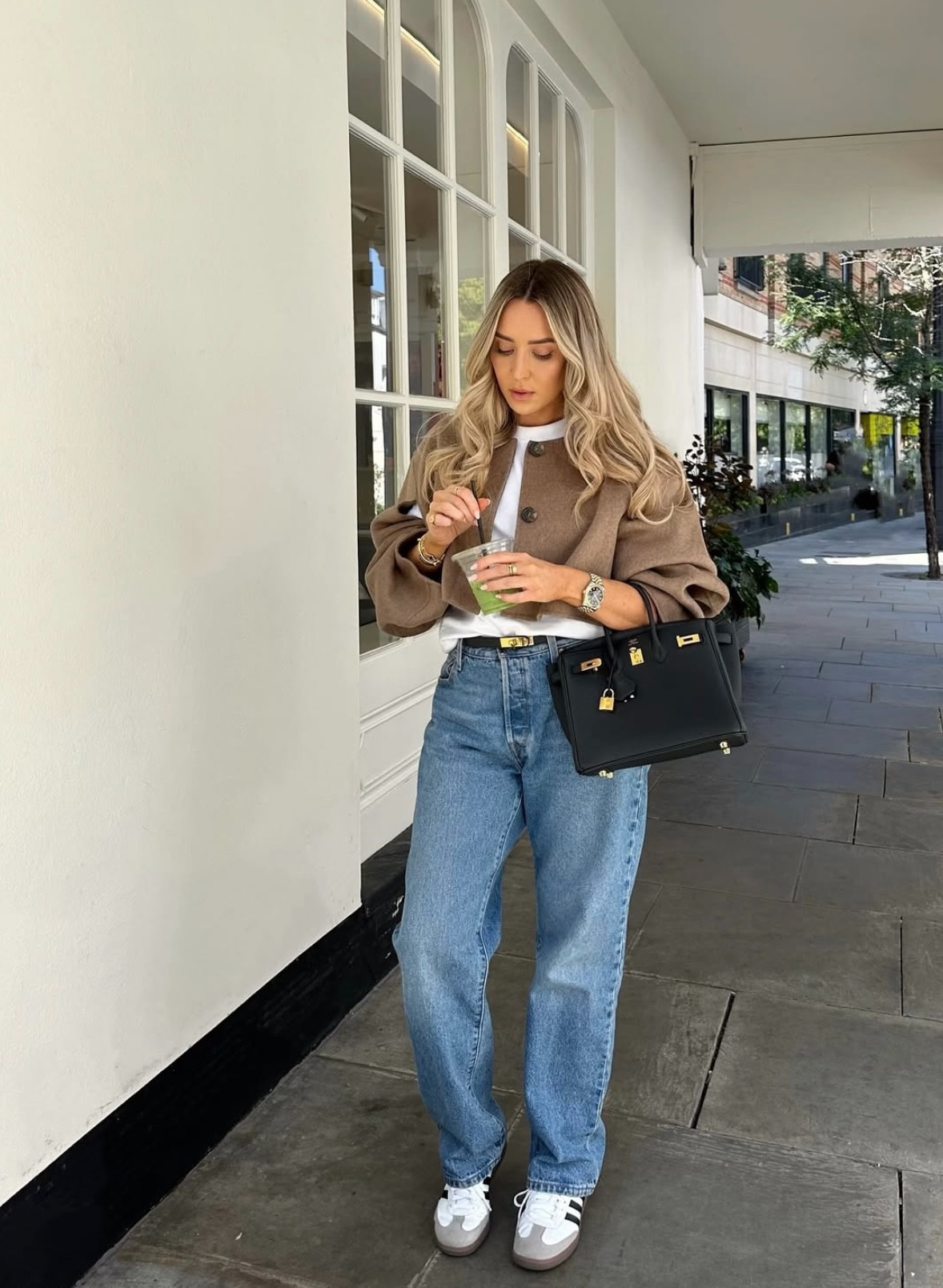 Classic Spring Looks 🌷 Smart casual outfit in Levi's 90's jeans, COS white tshirt and beige cropped jacket, Adidas Sambas and Hermes black birkin 

 

#LTKspring #LTKbag #LTKluxury