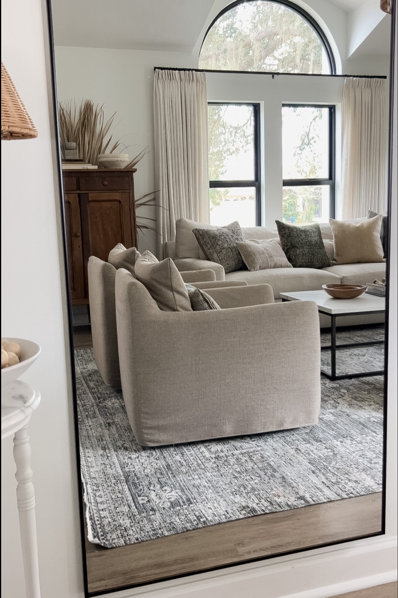 Becki Owens Rug, swivel chairs, amazon drapes

#LTKSale #LTKhome #LTKstyletip