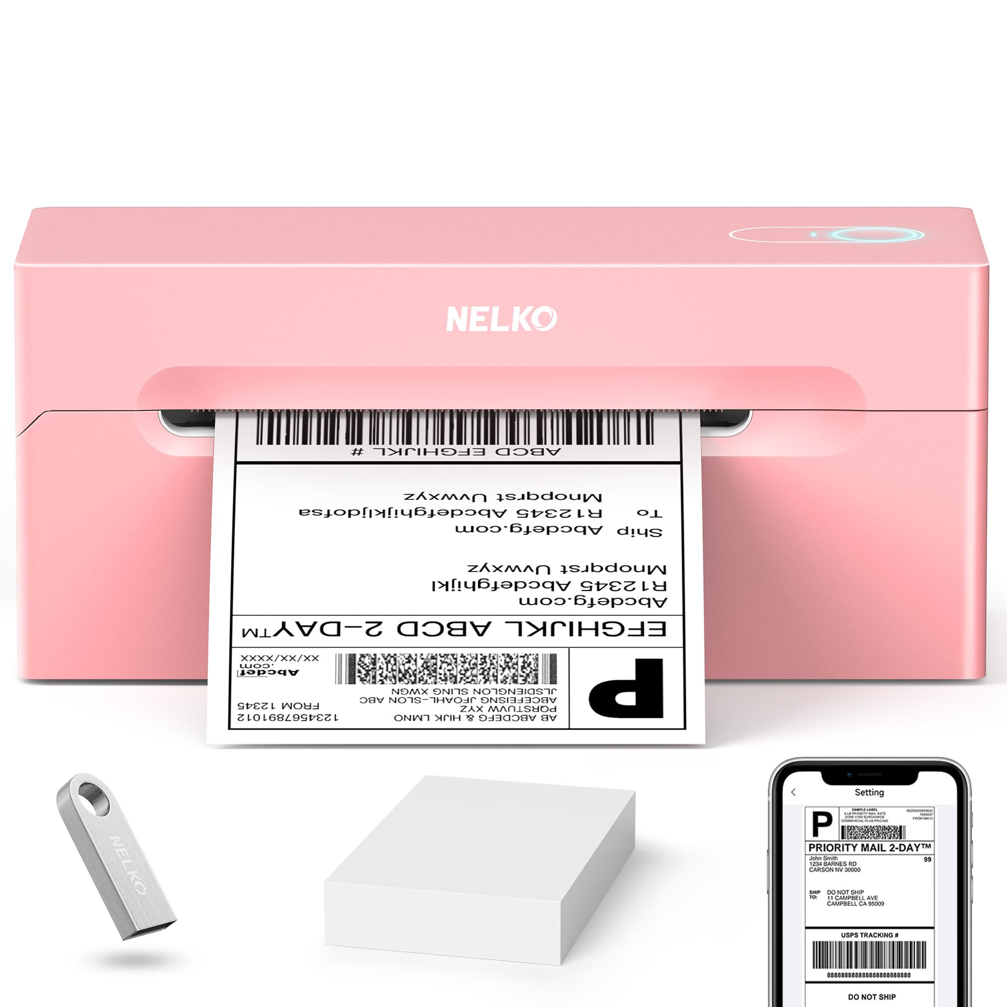Nelko Bluetooth Thermal Shipping Label Printer, Wireless 4x6 Shipping Label Printer for Shipping ... | Amazon (US)