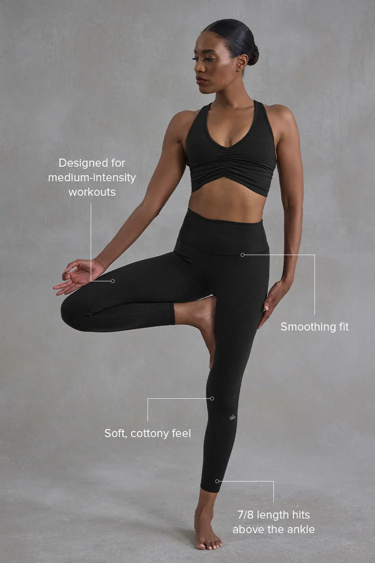 7/8 High-Waist Airbrush Legging - Black | Alo Yoga (US)