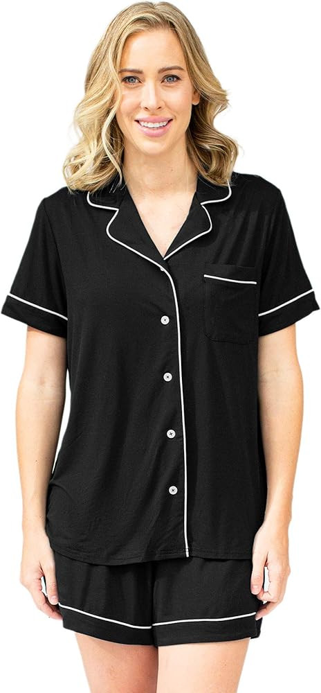Kindred Bravely Clea Classic Short Sleeve Maternity & Nursing Pajama Set | Amazon (US)