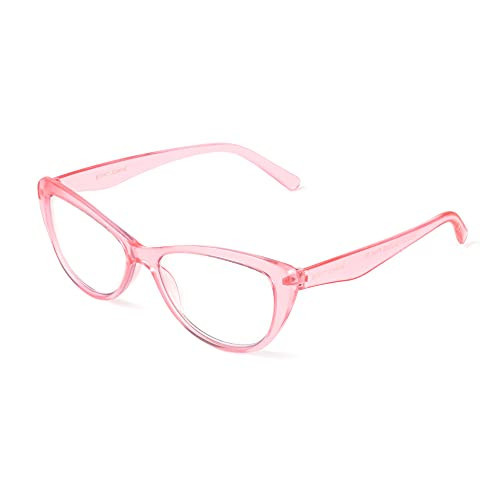 Betsey Johnson Womens Yara Blue Light Glasses Reading Glasses, Crystal Pink, 40mm US | Amazon (US)