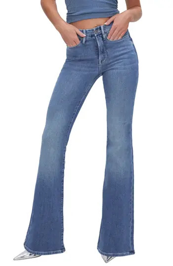 Good American Good Legs Flare Jeans in Indigo591 at Nordstrom Rack, Size 0 | Nordstrom Rack
