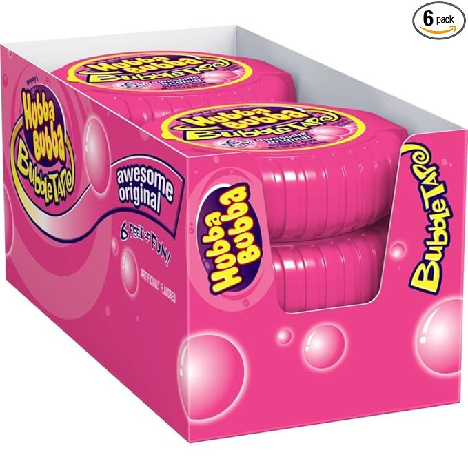 Hubba Bubba Gum Awesome Original Bubble Gum Tape, 2 Ounce (Pack of 6) | Amazon (US)
