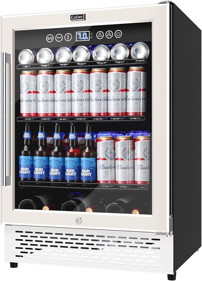 COLZER 24 Inch Beverage Refrigerator, 180 Cans of High-Capacity, Freestanding/Built-in Counter Wi... | Amazon (US)