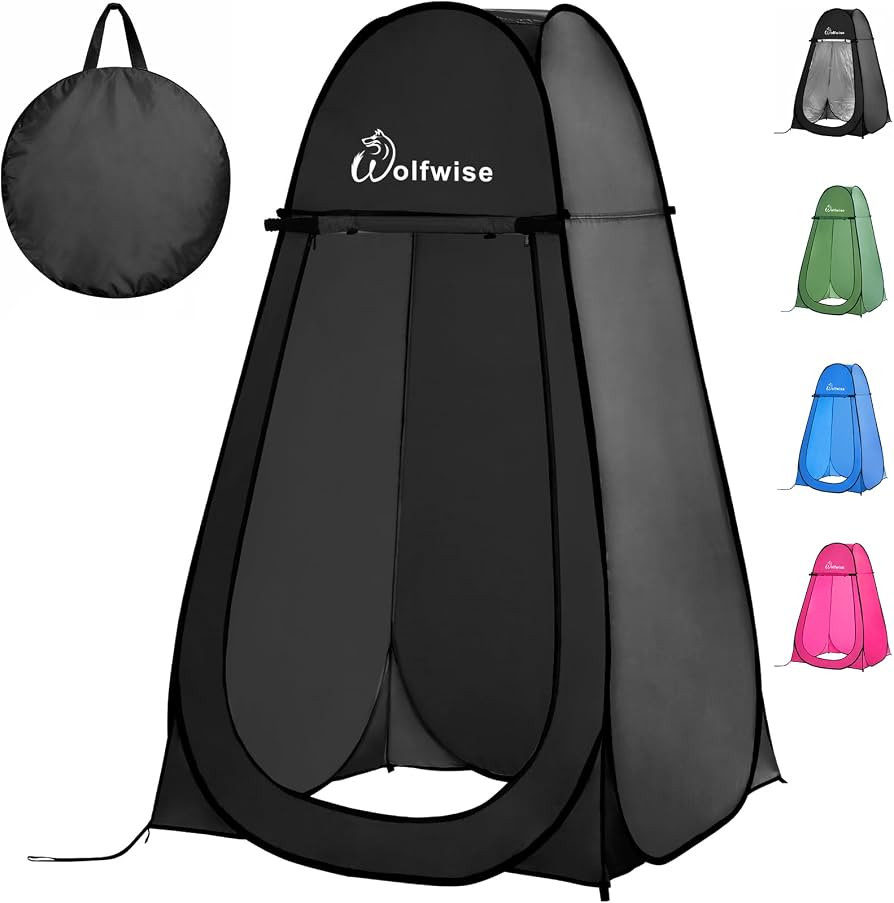 Wolfwise Pop Up Shower Tent for Camping Essentials, Portable Instant Changing Tent with Ventilati... | Amazon (US)