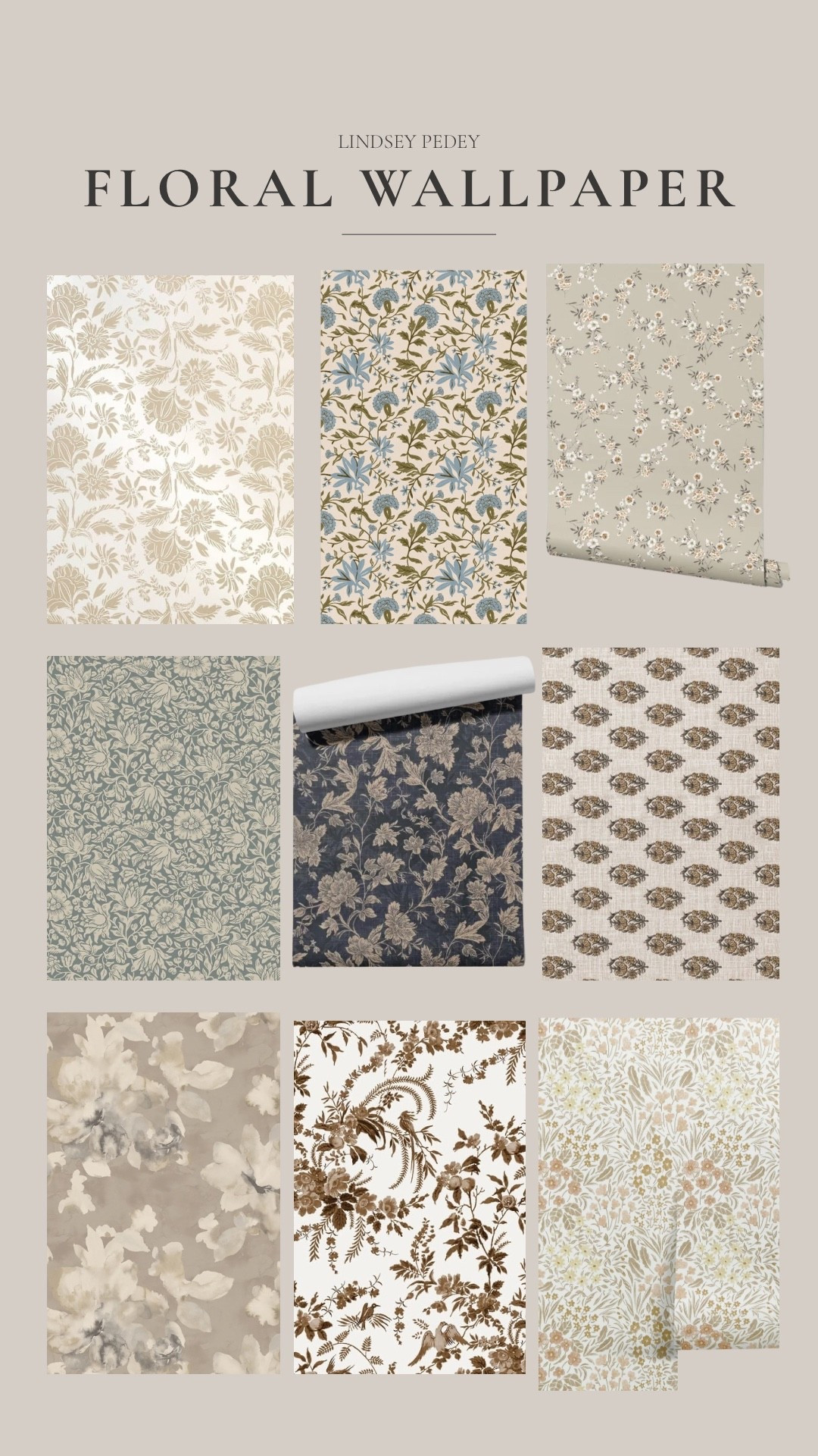 Neutral floral wallpapers 🤍

#LTKHome