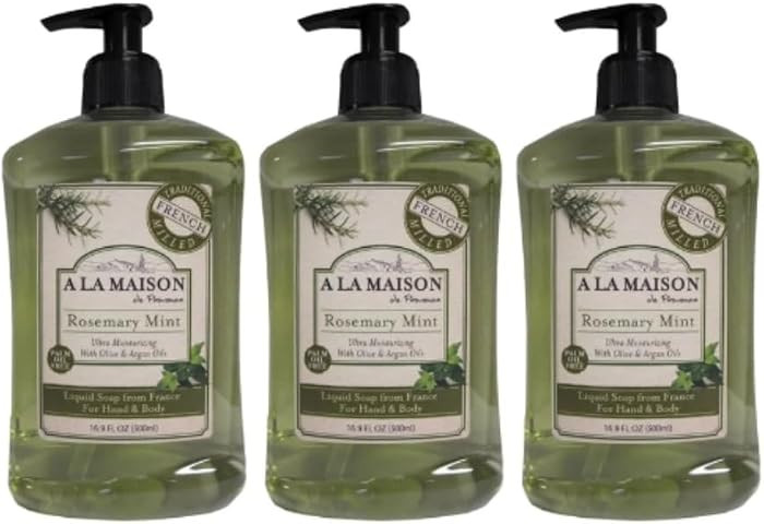 A LA MAISON Rosemary Mint French Liquid Hand Soap - Natural Hand Wash Made with Essential Oils - ... | Amazon (US)