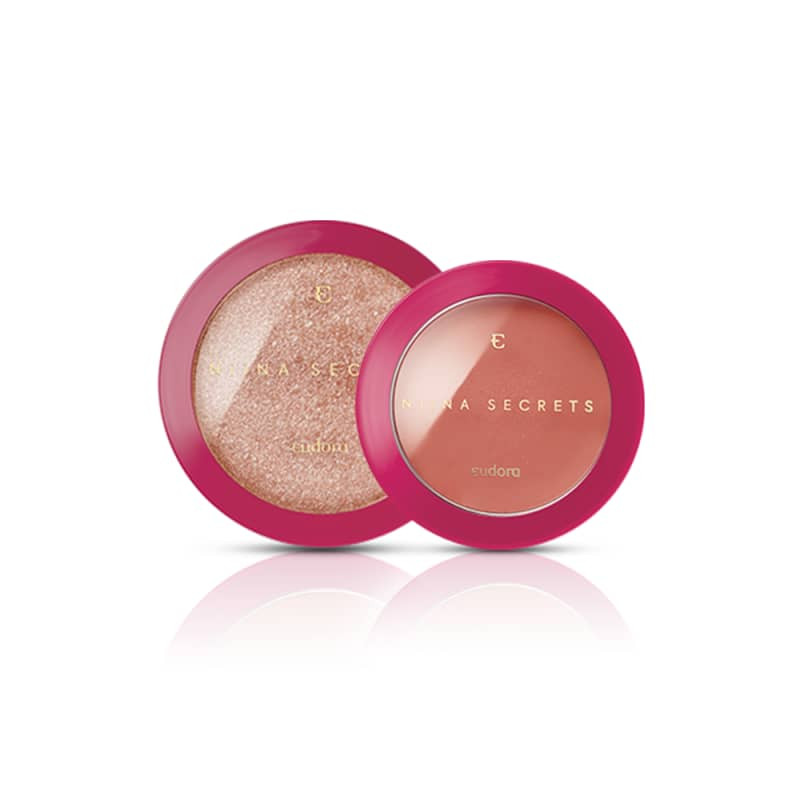 Kit Niina Iluminador Rosé + Blush Pêssego Secreto | Eudora | Beleza Na Web (BR)