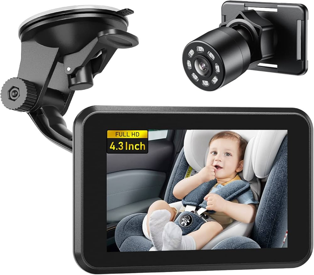 Itomoro Baby Car Camera, 4.3" HD Night Vision Car Baby Monitor with Camera, Safety Seat Baby Car ... | Amazon (US)