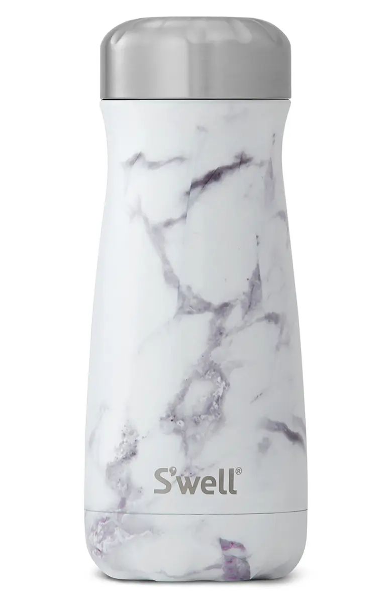 Traveler White Marble 16-Ounce Insulated Stainless Steel Water Bottle | Nordstrom | Nordstrom