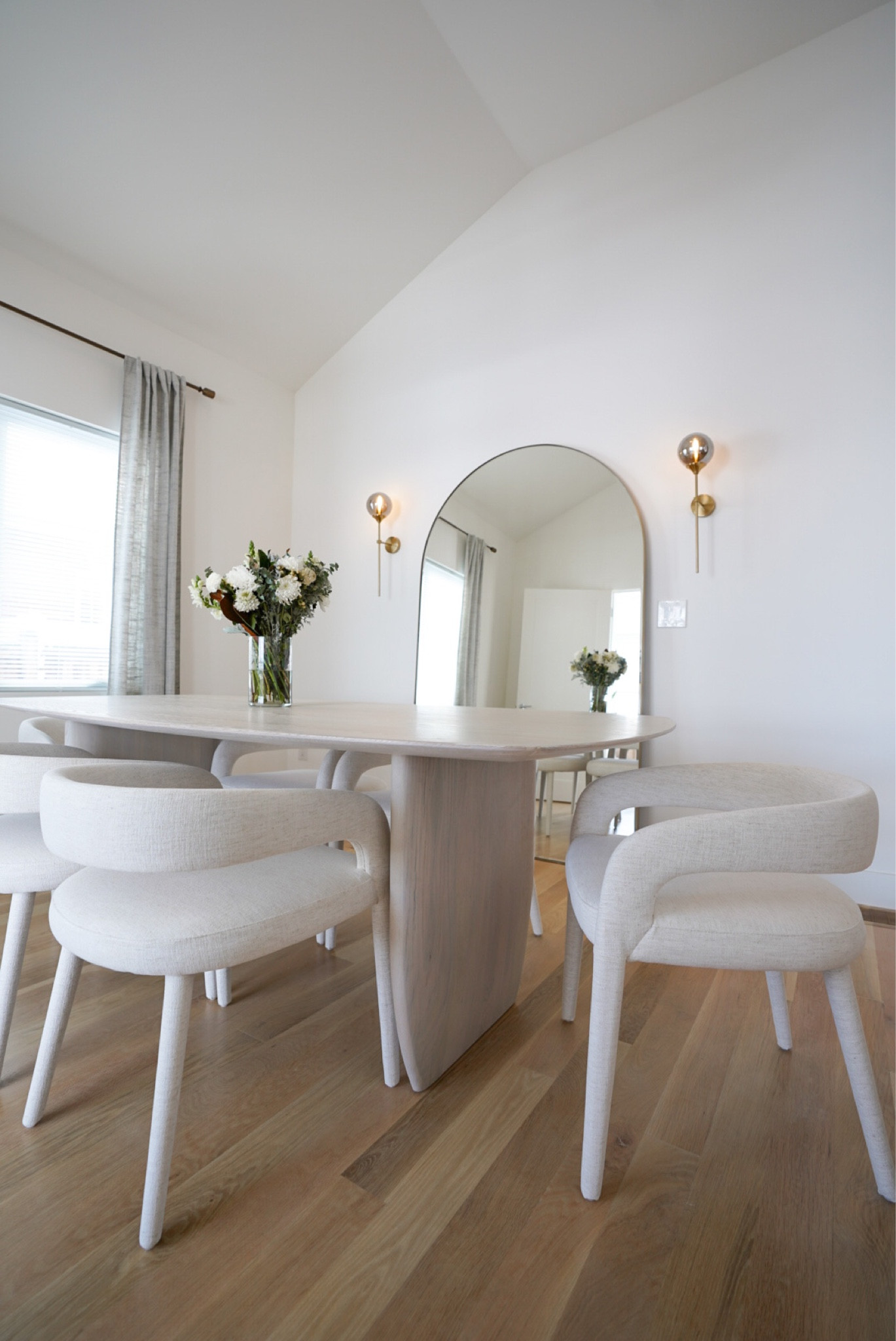 Modern dining table and white chairs from CB2 

#LTKhome