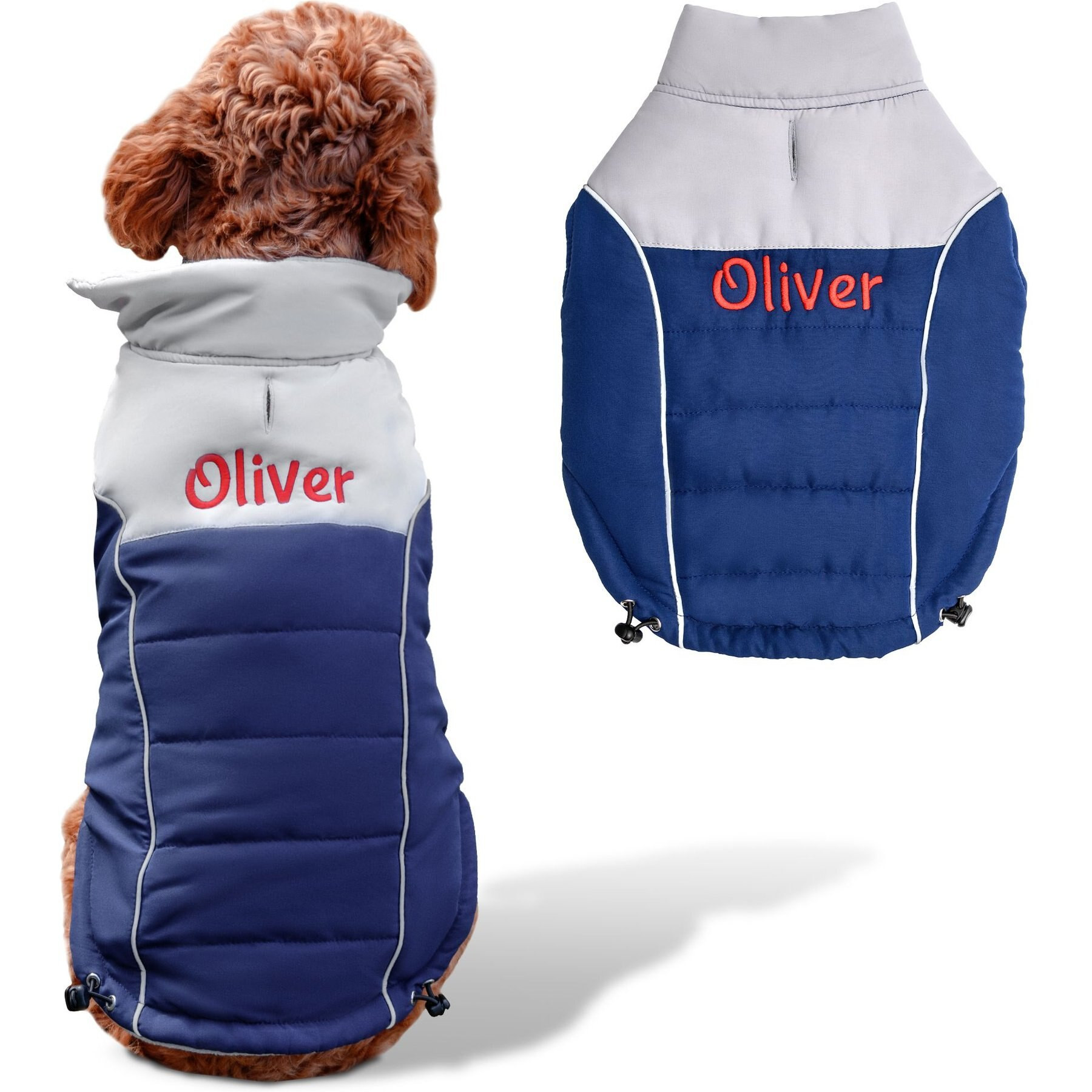 GoTags Winter Puffer Personalized Dog Coat | Chewy.com
