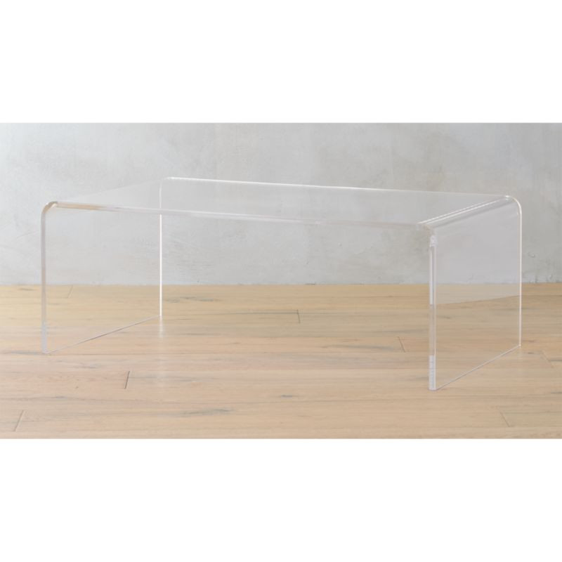 peekaboo acrylic coffee table | CB2