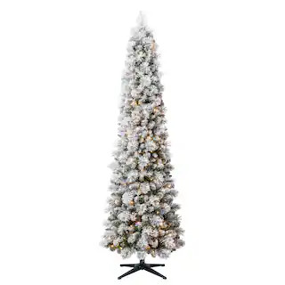 7ft. Pre-Lit Flocked Artificial Christmas Tree, Clear Lights by Ashland® | Michaels | Michaels Stores