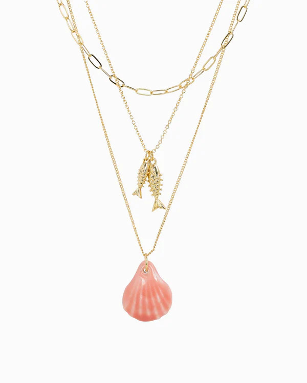 Beach Mode Layered Fish Shell Necklace | Tennessee Jane