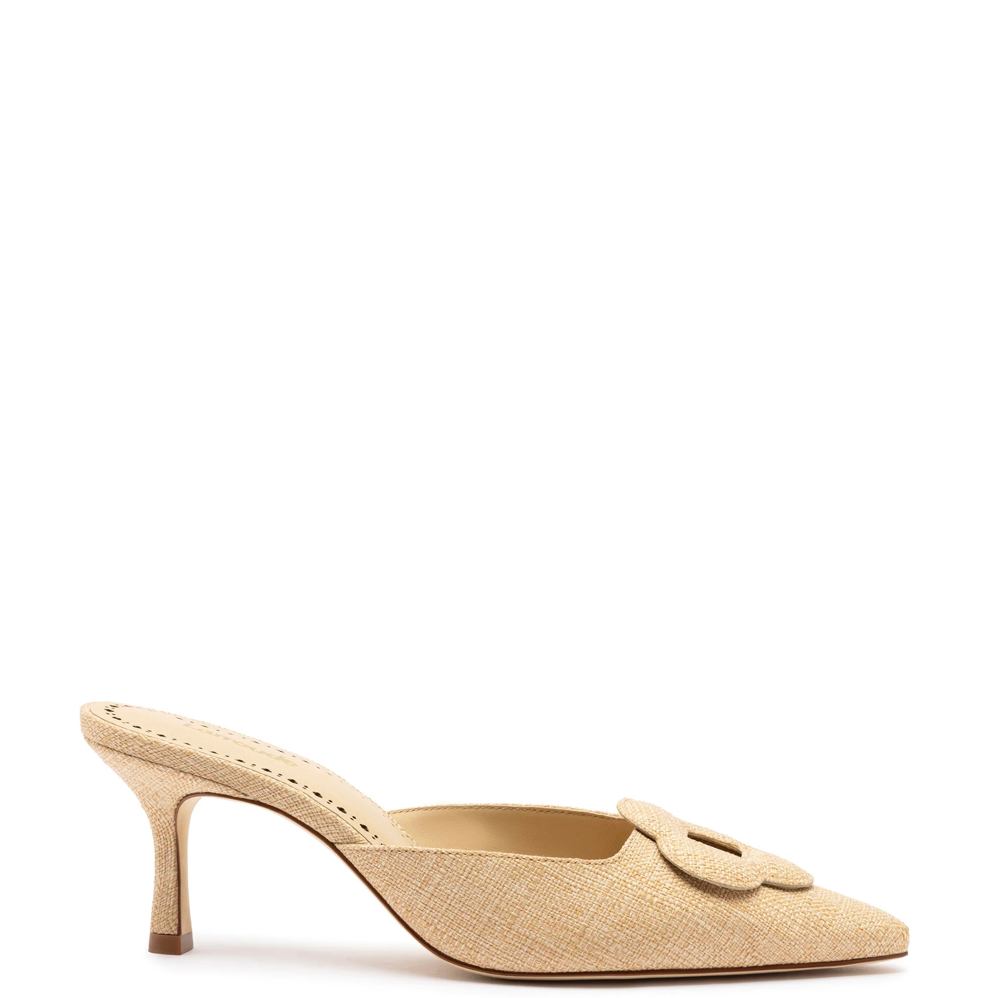 Flora Pump In Beige Raffia | Larroude