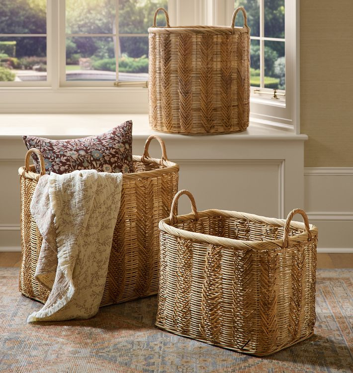 Tatum Rattan Basket | Rejuvenation