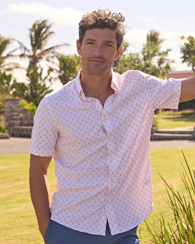 Floatin' Along Intercoastal Short Sleeve Sport Shirt | Southern Tide