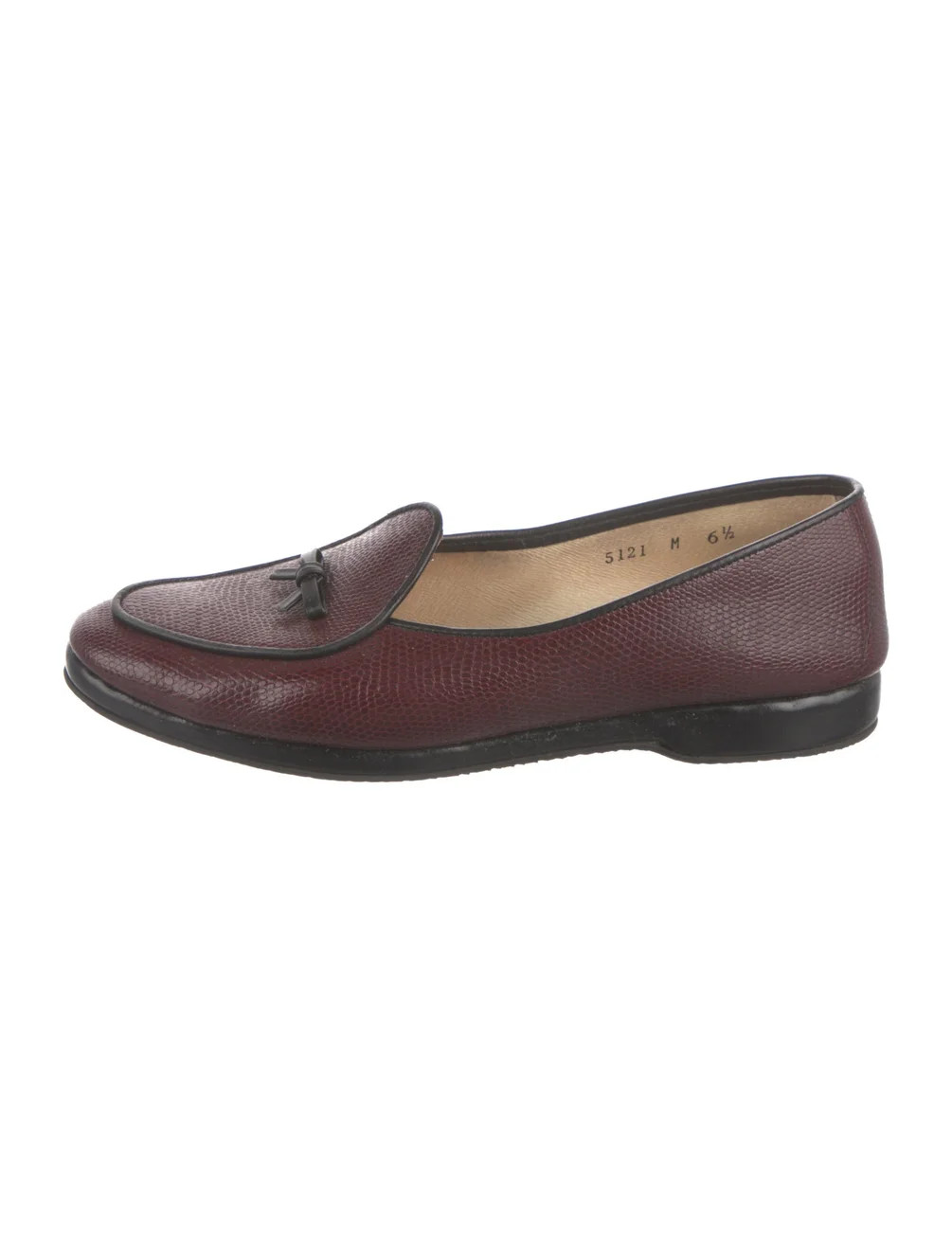 Leather Bow Accents Loafers | The RealReal