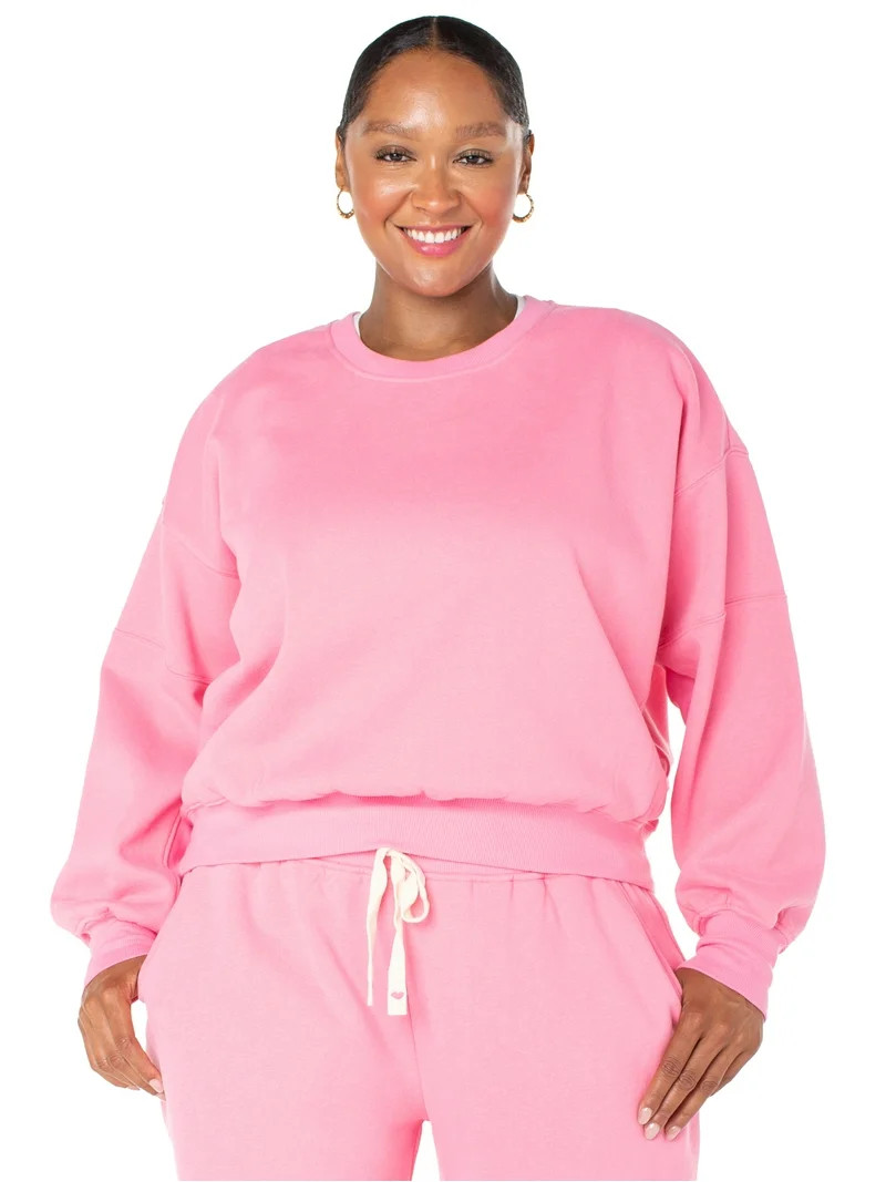 CHECK Celebrity Pink Women's Oversized Boyfriend Sweatshirt Celebrity Pink Women's and Women's Pl... | Walmart (US)