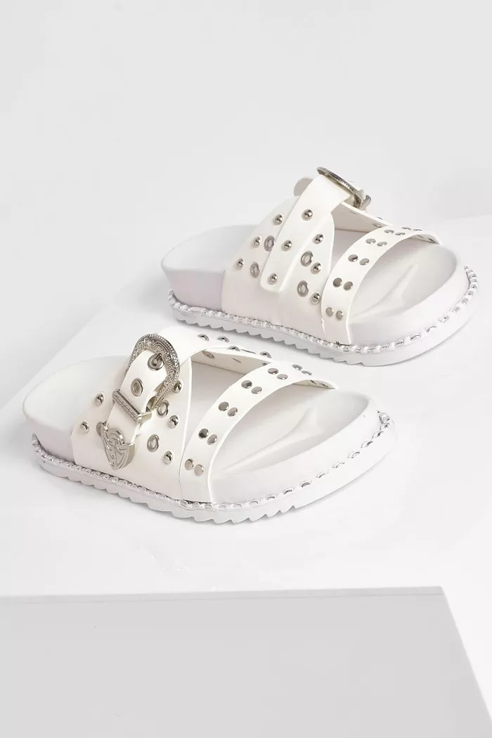 Western Buckle Slider | Boohoo.com (UK & IE)