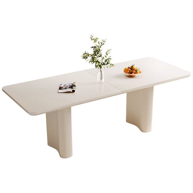 Guyii 78.97" Dining Table for 6-8 Person, Modern Cream White Rectangular Dining Table for Dining ... | Walmart (US)