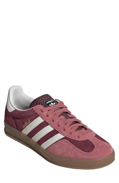 adidas GAZELLE INDOOR in Maroon/White/Crimson at Nordstrom, Size 12.5 | Nordstrom