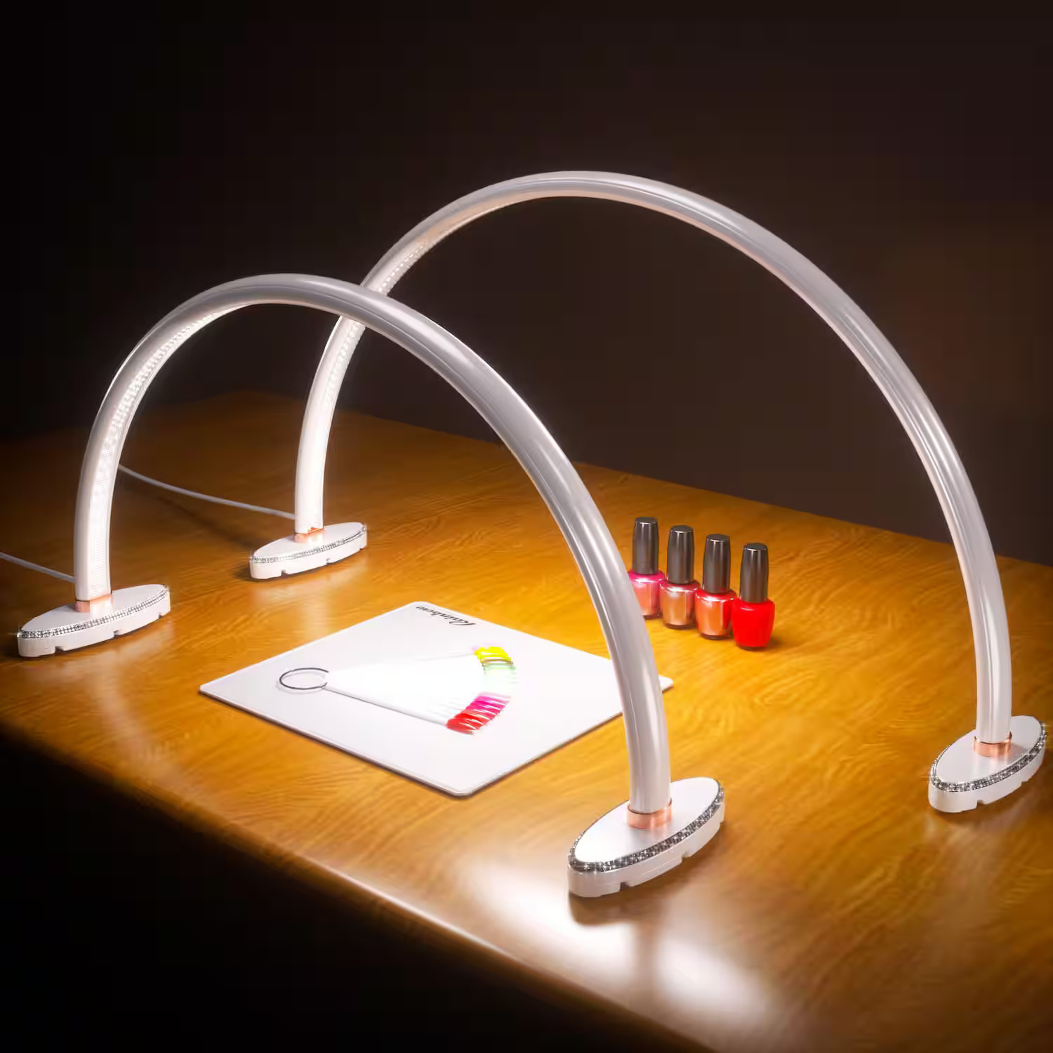 HM 1810 - Half Moon Light Nail Desk Moon Light Nail Tech Half Moon lamp Color Temperature 3500K 6500K USB Powered - 20&24inch Combo Set | Best Buy U.S.