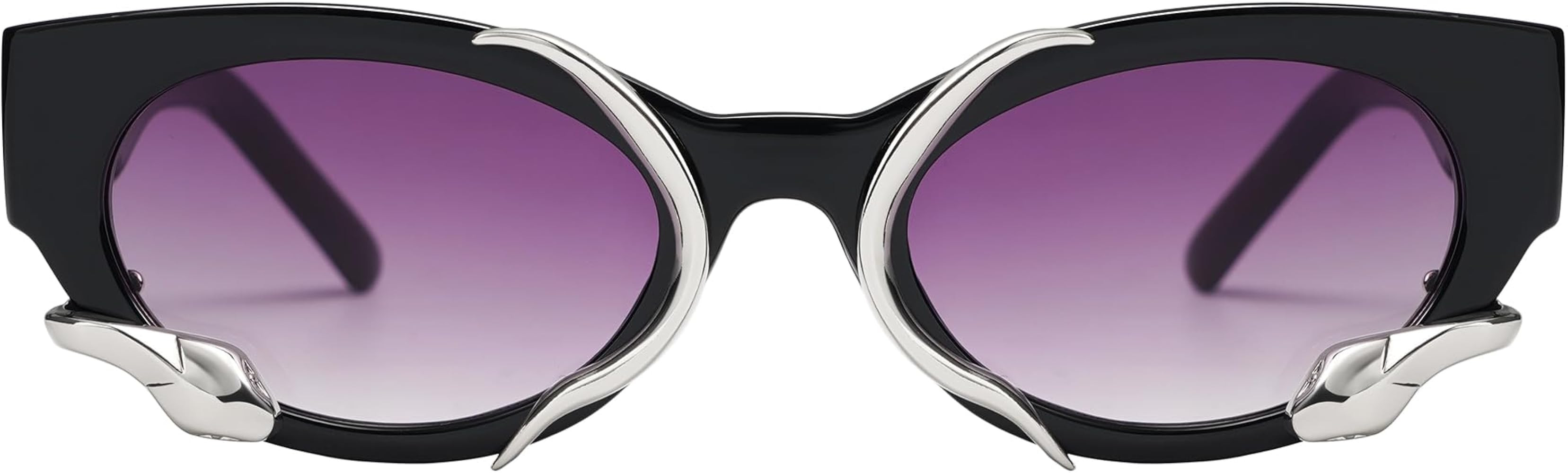 Trendy Sunglasses for Women Men Vintage Narrow Cateye Metal Snake Sunnie Y2k Accessories AP3621 | Amazon (US)