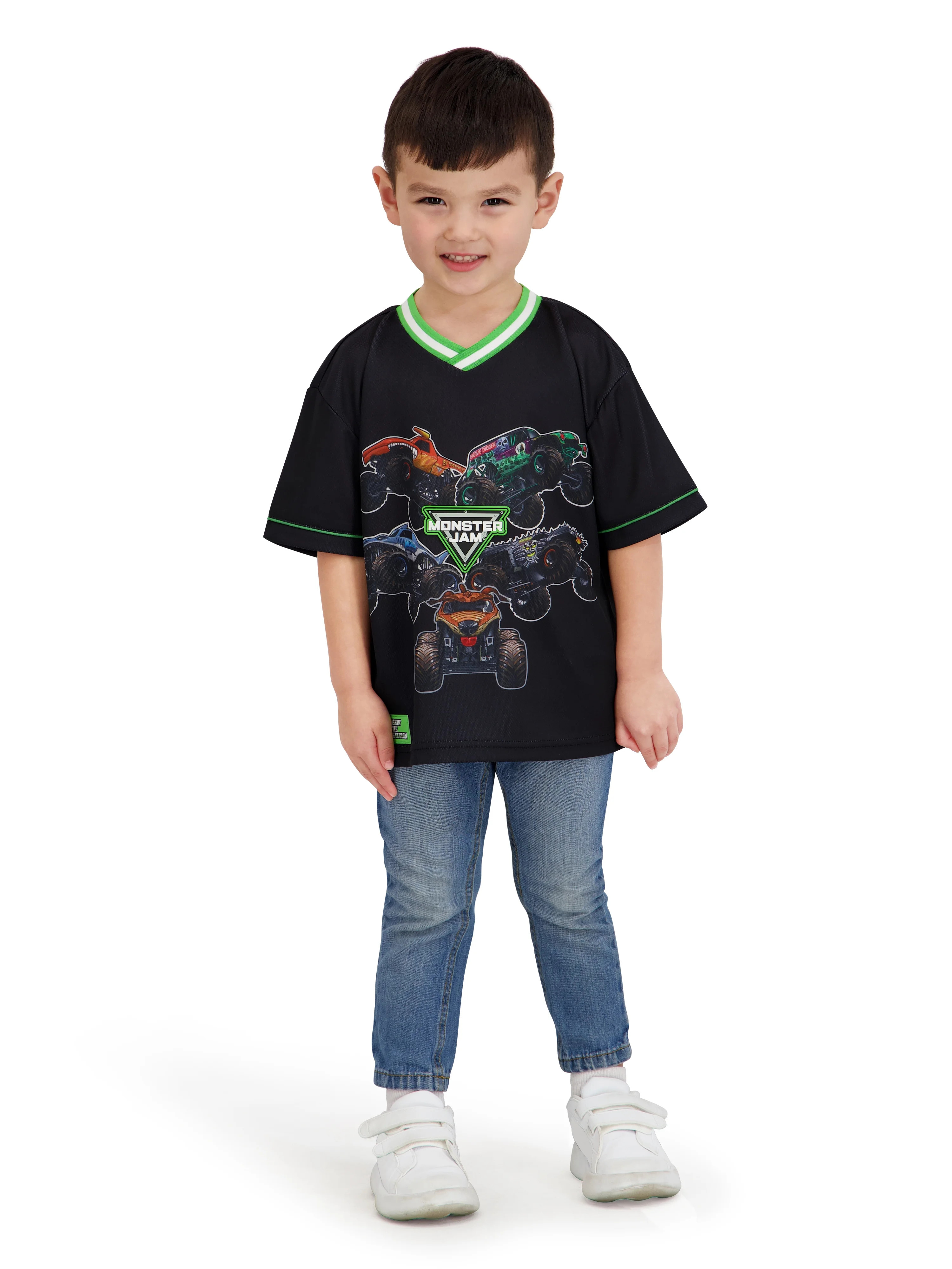 Monster Jam Toddler Boy Short Sleeve Jersey, Sizes 12 Months-5T | Walmart (US)