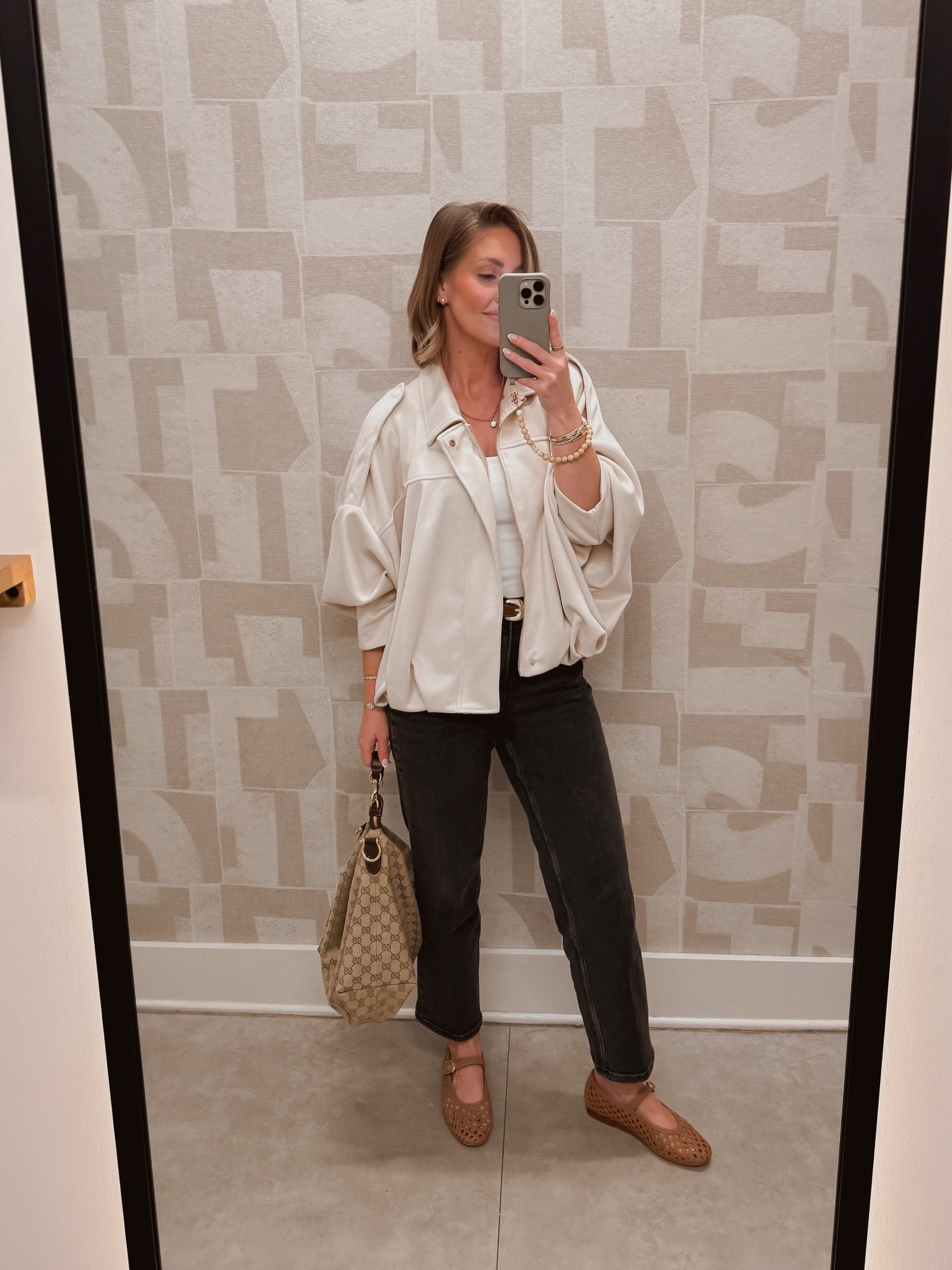 Small Amazon jacket / XS bra free tank / XS Petite jeans / flats run true to size  

#LTKPetite #LTKootd #LTKSpringSale