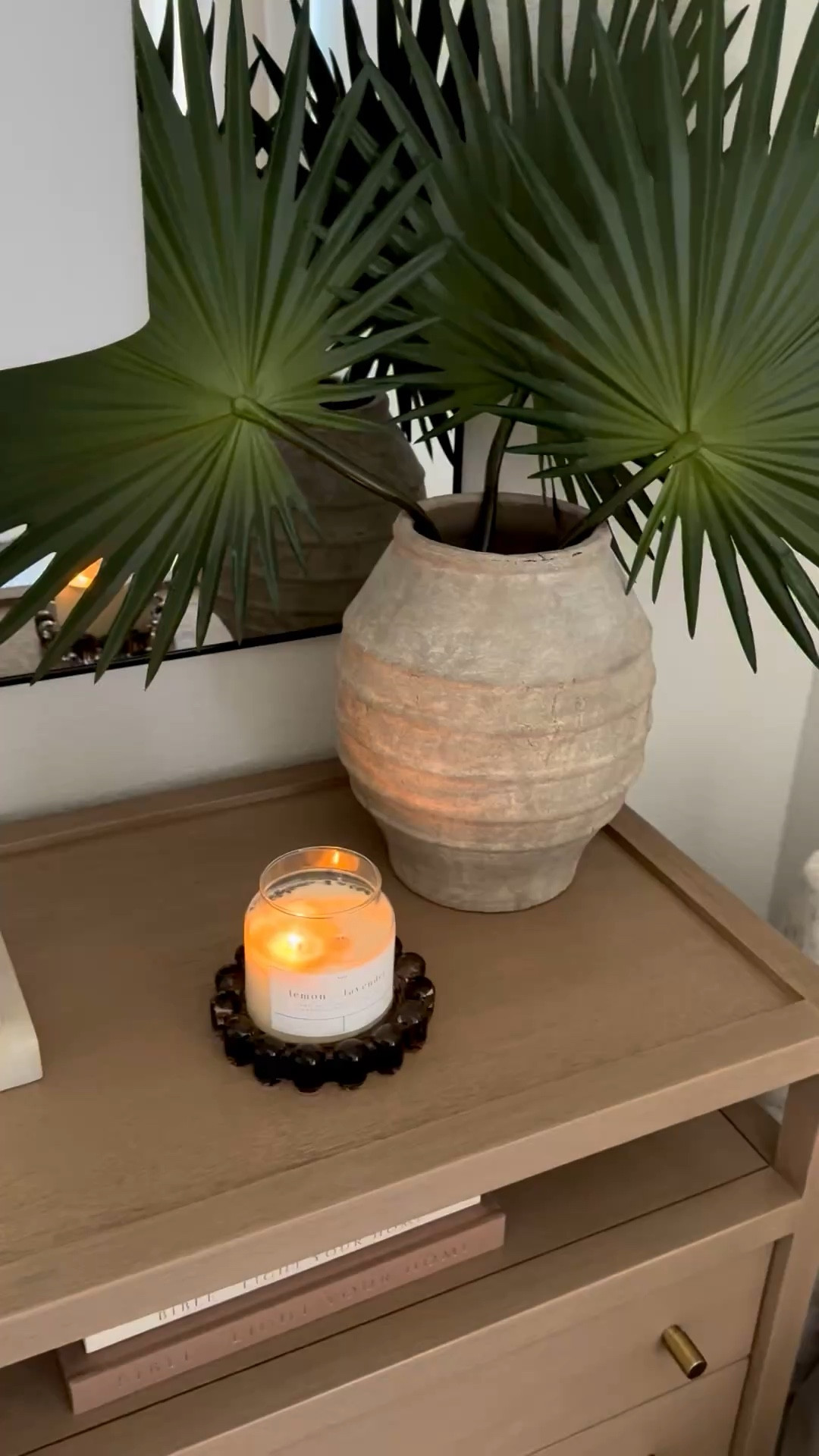 Nightstand styling 🌱

use code ET05 at zgalleries for palm stems to save🫶🏼

#LTKHome