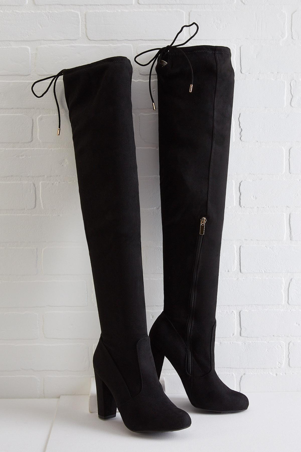 over the knee drawstring boots | Versona