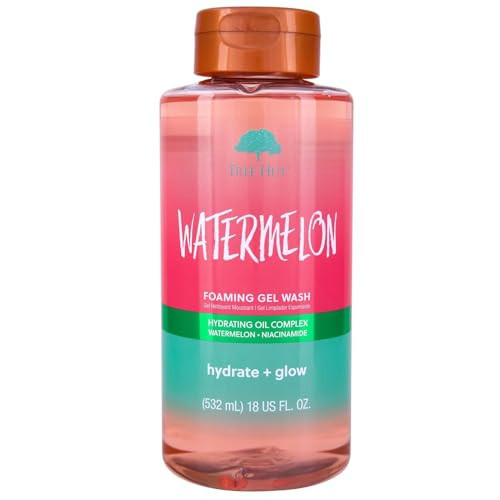 Tree Hut Watermelon Foaming Gel Wash, Hydrating & Moisturizing Body Wash with Shea Butter & Nourishing Essential Oils, Daily Cleanser for Soft Smooth Skin, 18 fl oz | Amazon (US)