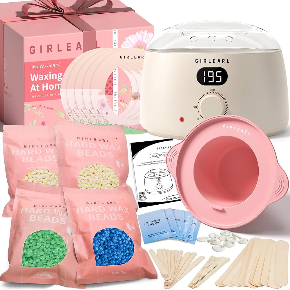 Premium Digital Waxing Kit for Women and Men, Wax Warmer Hair Removal at Home with Wax Beads & Si... | Amazon (US)