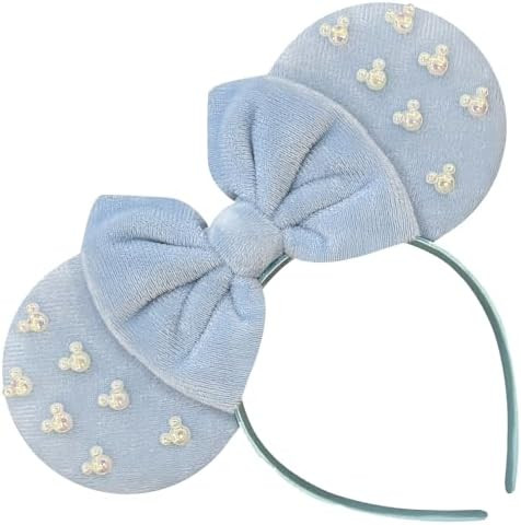 Trnerm Large Size Fuzzy Mouse Ears Headbands for Women Blue Adult Plus-size Park Birthday Headban... | Amazon (US)