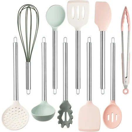 COOK WITH COLOR 10-Pc Cooking Utensils Set Kitchen Gadgets & Essentials, Mint | Walmart (US)