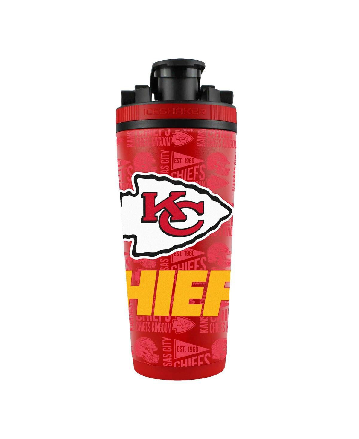 Ice Shaker Kansas City Chiefs 26oz. 4D Stainless Steel Ice Shaker Bottle | Macy's