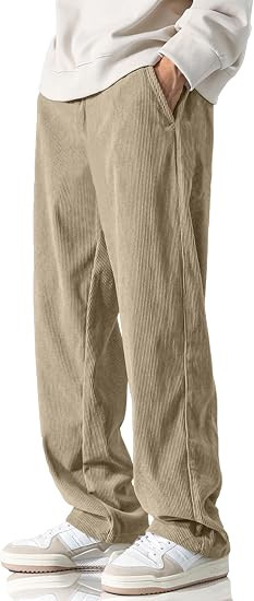 HOTake Men's Casual Loose Fit Corduroy Pants | Amazon (US)
