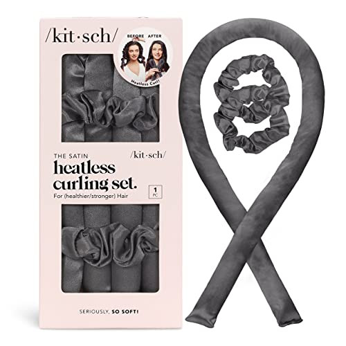 Kitsch Satin Heatless Curling Set for No-Heat Soft Curls | Overnight Hair Curlers & Curling Rod H... | Amazon (US)