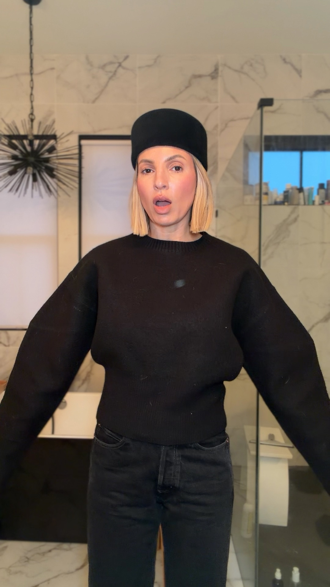 I’m wearing a small. The fabric is a stiffer material so the sleeves keep their shape.

#LTKstorytime #LTKootd #LTKgrwm