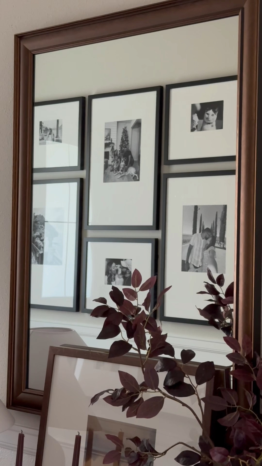 the way these frames transformed our entryway 😮‍💨I love seeing special moments framed in our home 🤎 

🤍 follow @homewithstephannie for more home inspo & home finds 
.
.
.
.
.
.
.
.
.
.
.
.
.
#homedecorinspo #interiordesign #homedecor #modernorganic #neutralhome #neutralhomedecor #transitionaldesign #neutralstyle #homerenovation #accentwall #framedmemories #gallerywall #frames