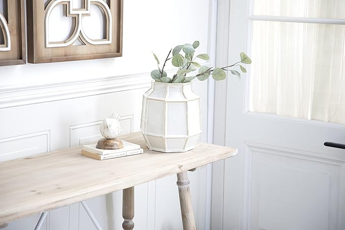 Deco 79 Vase, 8" L x 8" W x 9" H, White | Amazon (US)